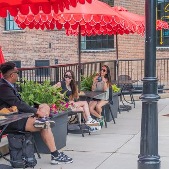 Afterglow - People enjoying outdoor seating at After/Glow - Coffee & Tea Near Me - Asheville, North Carolina