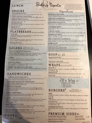 Menu photo 1 Baker's Sweets Bistro & Bakery Sumter, SC Menu photo 1 Baker's Sweets Bistro & Bakery Sumter, SC