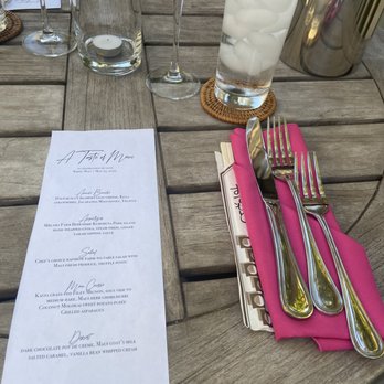 Lotus Chefs - My place setting with our custom menu printed out 3 - Personal Chefs Near Me