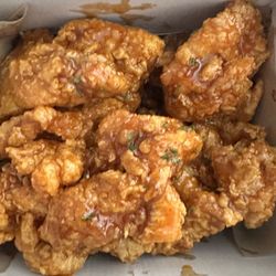 Pelicana chicken - Huge about for the $17 small size! That's the top view of at least three layers!