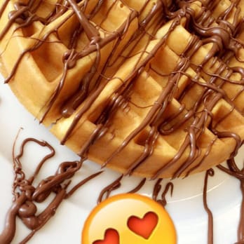 George's - Waffles with drizzled Nutella...yum! - Diners Near Me - Brooklyn, New York George's - Waffles with drizzled Nutella...yum! - Diners Near Me - Brooklyn, New York