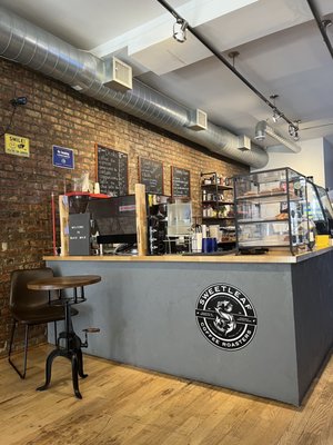 Black Milk Coffee and Crepe by null