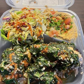 Chicken Maison - 1/2 Lemon Basil Chicken, spicy coleslaw, spicy hummus. - Mediterranean Near Me - Gardena, California