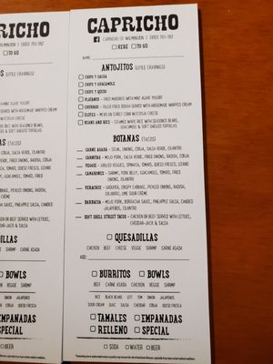 Menu photo 3 Capricho Wilmington, NC