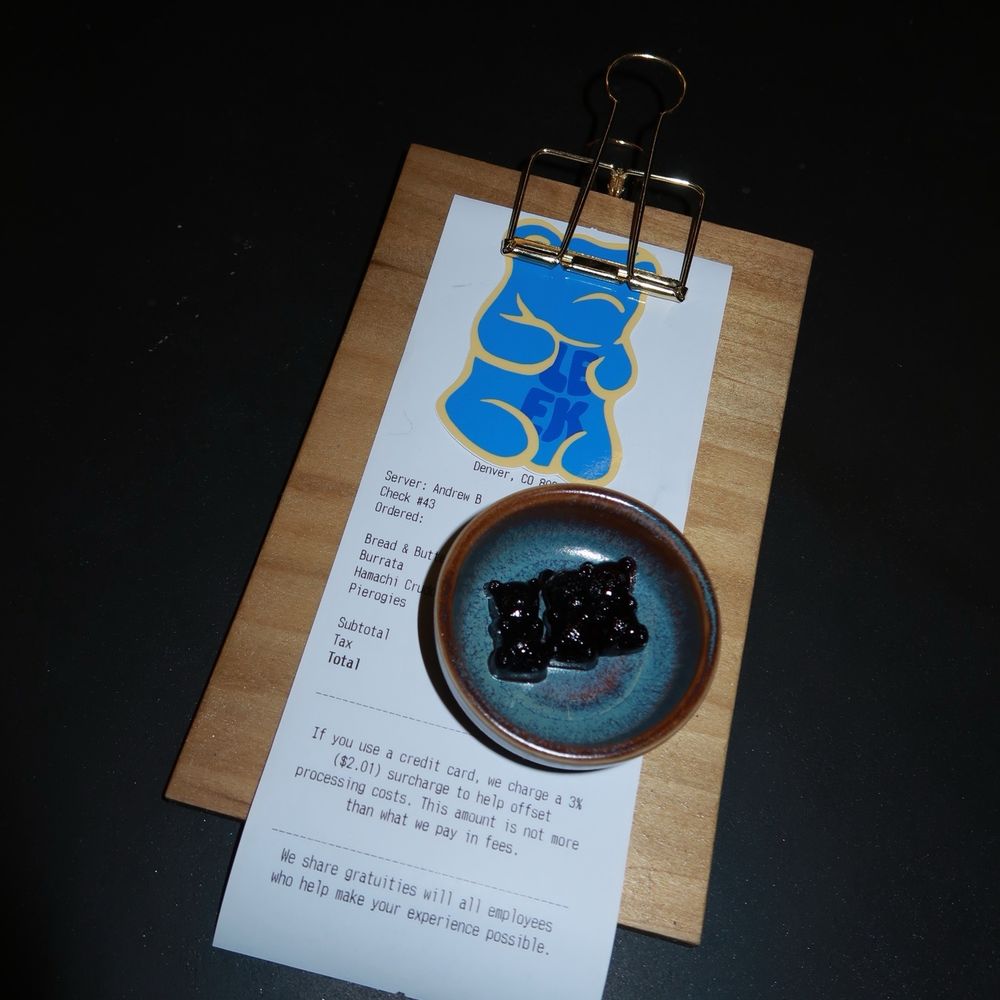 BearLeek - Check comes with a cute sticker and gummy bears! - American Near Me - Denver, Colorado