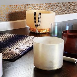 Yajamahe Yoga & Sacred Sound Sanctuary - We are authorized distributors for Crystal Tones™ crystal alchemy singing bowls. Hear a selection of bowls during savasana.