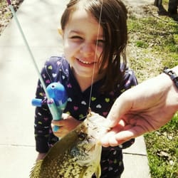 The Old School Trading Post - My 5yo daughter Emma Grace caught this Crappie on her first cast of the year.. She did it all by herself from casting to landing it.