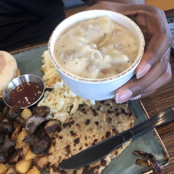 First Watch - This was called The Traditional, with a gravy add-on, and a few substitutions!!!! - Breakfast & Brunch Near Me - Houston, Texas