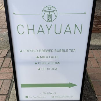 Cha Yuan - Look for this sign on the street outside. - Bubble Tea Near Me - Vancouver, British Columbia