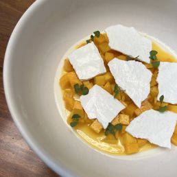 Coconut Panna Cotta with Mango Tangerine and Basil Coconut Panna Cotta with Mango Tangerine and Basil