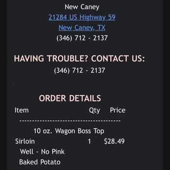 Saltgrass Steak House - receipt - Steakhouses Near Me - New Caney, Texas Saltgrass Steak House - receipt - Steakhouses Near Me - New Caney, Texas