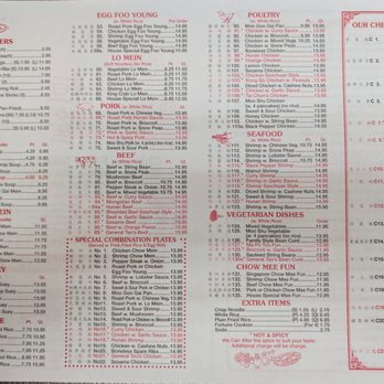 Hung Lung - Menu Back - Chinese Near Me - Springfield, Ohio