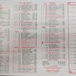Hung Lung - Menu Back