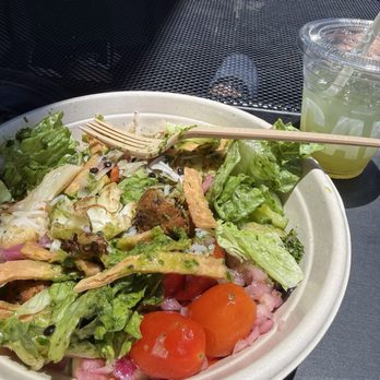 CAVA - Had the falafel bowl and it was enough for 2 meals. The juice drinks are so great too! - Salad Near Me - Roswell, Georgia