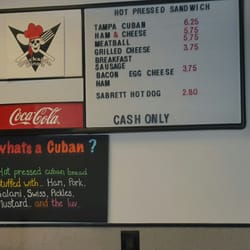 Dockside Dino's - The simple menu.