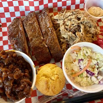 Smoke & Fire BBQ - 2 meat platter ribs + pulled pork - Barbeque Near Me - Sarasota, Florida Smoke & Fire BBQ - 2 meat platter ribs + pulled pork - Barbeque Near Me - Sarasota, Florida