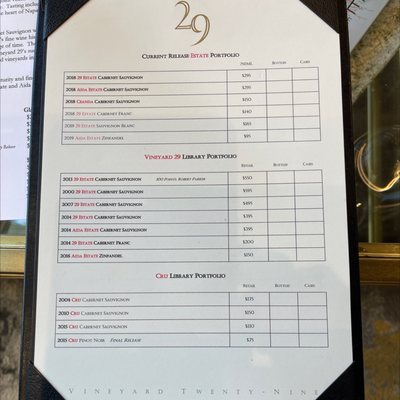 Vineyard 29 Tasting Room by null