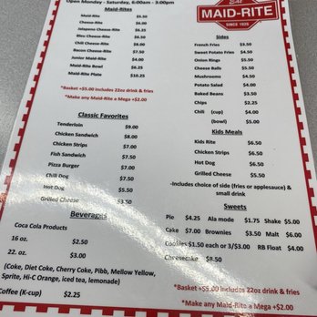 Maid-Rite - Menu 2 - Diners Near Me - Cedar Falls, Iowa
