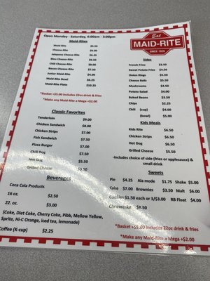 Menu photo 2 Maid-Rite Cedar Falls, IA