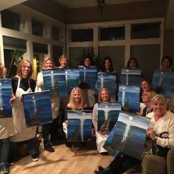 Grapevine Studios - the ladies with our choice of paintings! - Paint & Sip Near Me Grapevine Studios - the ladies with our choice of paintings! - Paint & Sip Near Me