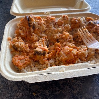 Greens and Grains - Very little eggplant for 12 dollars - Vegan Near Me - Shrewsbury, New Jersey