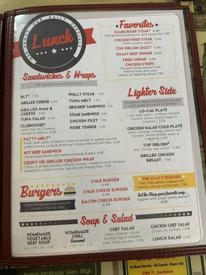 Menu photo 4 Stacy's Junction City, KS