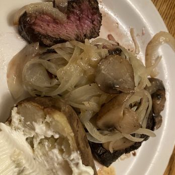 Pine Grill Restaurant - Flat iron steak with mushrooms and onions. - Italian Near Me - Somerset, Pennsylvania