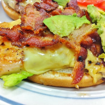 Tee Deli - Grilled Chicken Sandwich comes with fresh slices of avocado, crispy strips of bacon and so much more. - American Near Me - Houston, Texas Tee Deli - Grilled Chicken Sandwich comes with fresh slices of avocado, crispy strips of bacon and so much more. - American Near Me - Houston, Texas
