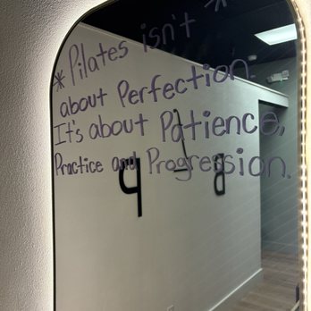 Balanced Flow Pilates - Inspirational quote on mirror - Pilates Near Me - Madera, California