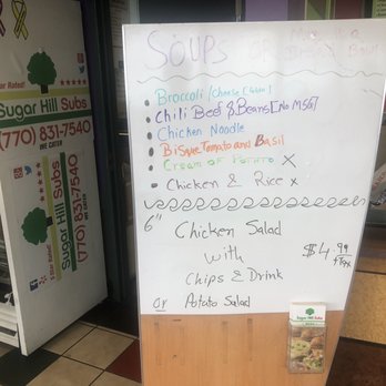 Sugar Hill Subs - Soup menu - Sandwiches Near Me - Sugar Hill, Georgia Sugar Hill Subs - Soup menu - Sandwiches Near Me - Sugar Hill, Georgia