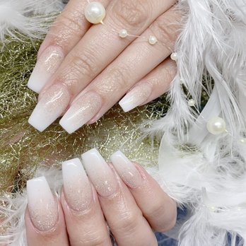 Andy Nails & Spa - Full set ombré with glitter - Nail Technicians Near Me - San Marcos, California Andy Nails & Spa - Full set ombré with glitter - Nail Technicians Near Me - San Marcos, California