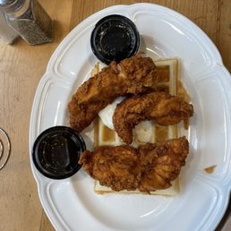 Hot chicken and waffle Hot chicken and waffle