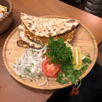 Istanbul Bay - Lahmacun (2)- spiced meat pies on flatbread - Turkish Near Me - Brooklyn, New York