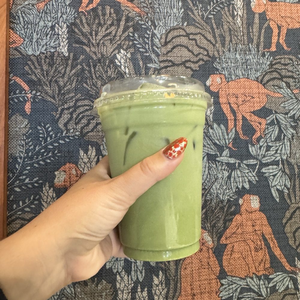Off menu fun: Rosemary honey matcha latte with oat milk Off menu fun: Rosemary honey matcha latte with oat milk