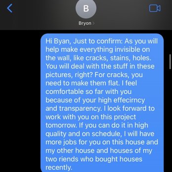 Handyman Home Services - I showed him cracks and stains and texted him as well. He agreed But failed to do it. - Painters Near Me Handyman Home Services - I showed him cracks and stains and texted him as well. He agreed But failed to do it. - Painters Near Me