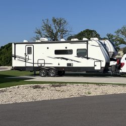 Our trailer on our side
