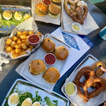 Continental Beer Garden - Sliders, deviled eggs, tots, pretzels - Beer Gardens Near Me - Arlington, Virginia Continental Beer Garden - Sliders, deviled eggs, tots, pretzels - Beer Gardens Near Me - Arlington, Virginia
