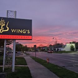 Beautiful sunset over Wings