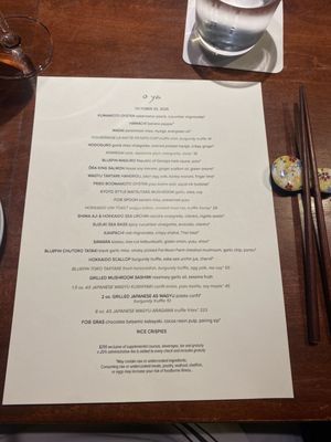 Menu photo 3 O Ya Boston, MA