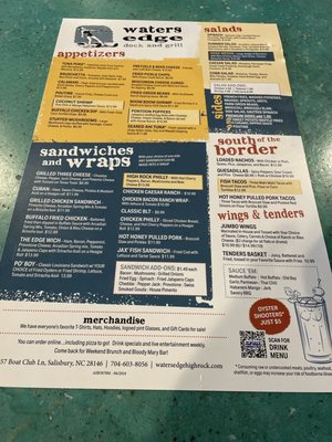 Menu photo 3 Waters Edge Dock and Grill Salisbury, NC Menu photo 3 Waters Edge Dock and Grill Salisbury, NC