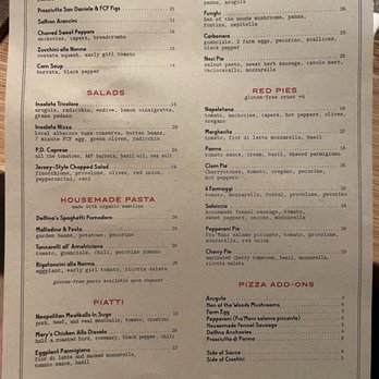 Pizzeria Delfina - Burlingame - Menu - Italian Near Me - Burlingame, California