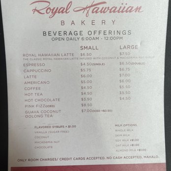 Royal Hawaiian Bakery - Menu - Bakeries Near Me - Honolulu, Hawaii