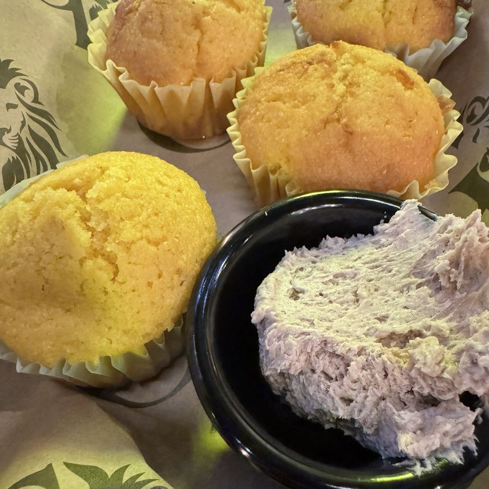 The Greedy Lion - Sweet Potato Corn Muffins - Soul Food Near Me - Houston, Texas The Greedy Lion - Sweet Potato Corn Muffins - Soul Food Near Me - Houston, Texas