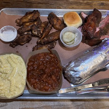 Slow Hand BBQ - 8 piece Smoked Jerk Rub Wings, Baby Back Ribs, Tri Tip Sandwich (wrapped), Mac & Cheese, and BBQ Beans - Barbeque Near Me - Pleasant Hill, California Slow Hand BBQ - 8 piece Smoked Jerk Rub Wings, Baby Back Ribs, Tri Tip Sandwich (wrapped), Mac & Cheese, and BBQ Beans - Barbeque Near Me - Pleasant Hill, California