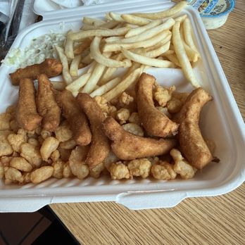 Smithfield's Chicken 'N Bar-B-Q - Shrimp Plate with fries,slaw and hush puppies - Barbeque Near Me - Laurinburg, North Carolina Smithfield's Chicken 'N Bar-B-Q - Shrimp Plate with fries,slaw and hush puppies - Barbeque Near Me - Laurinburg, North Carolina