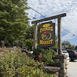 Cashiers Farmers Market - Road sign