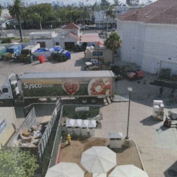 Hotel del Coronado, Curio Collection by Hilton - Our view of the dumpsters. Could hear workers rolling carts and squeaky wheels and lids slamming through the night. - Coronado, CA