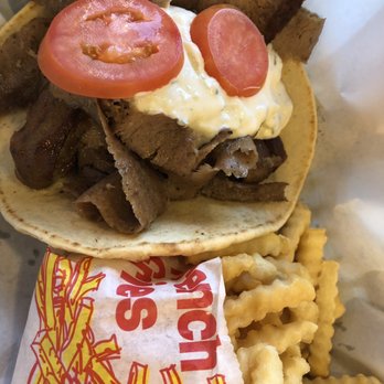 Charkies - Gyro (no onion) with fries - American Near Me - Carol Stream, Illinois