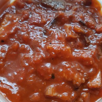 Sababa Restaurant - Spicy Turkish eggplant (cold salad). Mmmmmmmy faaaave. - Middle Eastern Near Me - Thornhill, Ontario