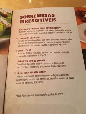 Menu photo 4 Outback Steakhouse Balneário Camboriú, SC Menu photo 4 Outback Steakhouse Balneário Camboriú, SC